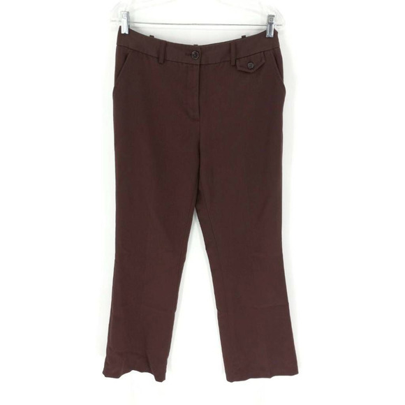East 5th Womens Chino Pants Brown Mid Rise Flat Front Pockets Stretch 4 - Picture 1 of 9